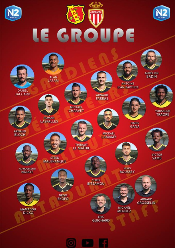 MDA Foot - Le GROUPE pour la réception de l'AS MONACO MDA Foot - Le GROUPE pour la réception de l'AS MONACO