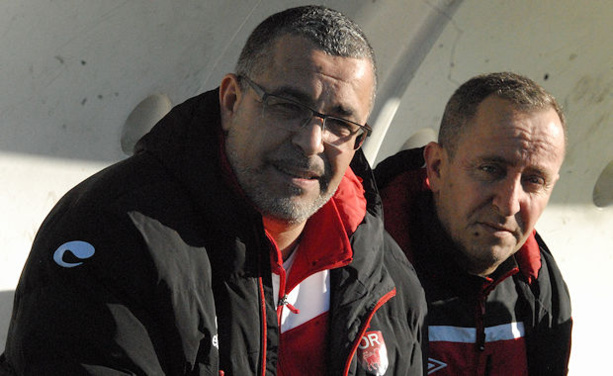 Mohamed Merah, ici en compagnie de Karim Daha, le directeur sportif à l'origine de sa venue à l'O. Rillieux.