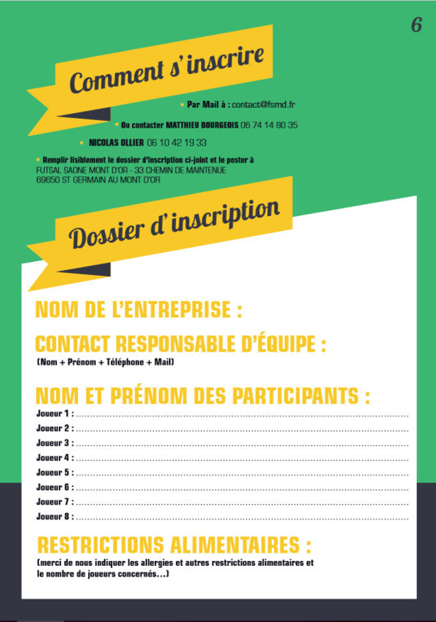 ENTREPRISES - Il reste des places pour le TOURNOI FSMD du 16 mai
