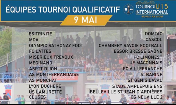 Tournoi international U15 CS NEUVILLE - Tirage ce soir, déjà de beau monde à Jean VILLAR Tournoi international U15 CS NEUVILLE - Tirage ce soir, déjà de beau monde à Jean VILLAR