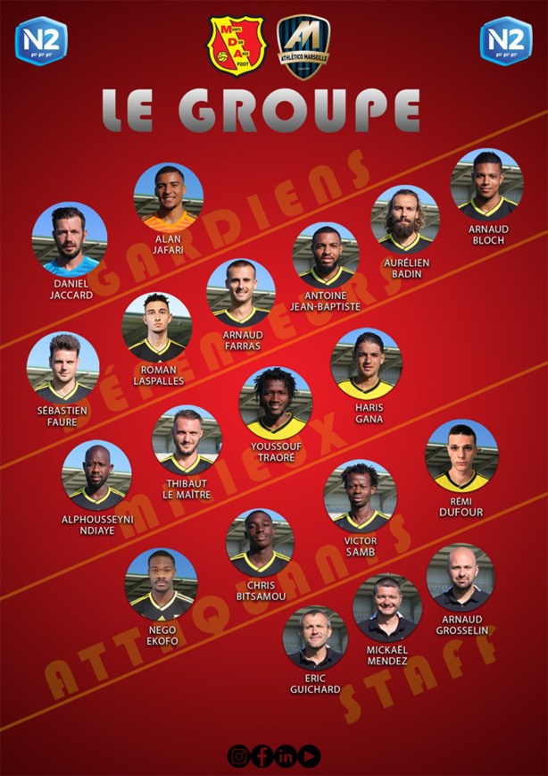 MDA Foot - Le GROUPE pour la réception de l'ATHLETICO Marseille MDA Foot - Le GROUPE pour la réception de l'ATHLETICO Marseille