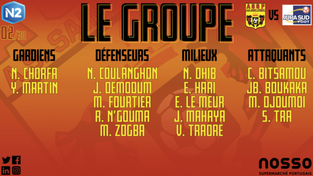AS SAint-Priest : le groupe contre Jura Sud