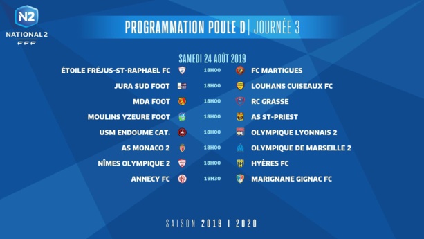 National 2 - Le programme de la troisième journée National 2 - Le programme de la troisième journée