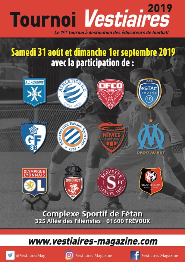 Rendez-vous au Complexe Sportif de Fétan à Trévoux pour le tournoi Vestiaires Magazine U12
