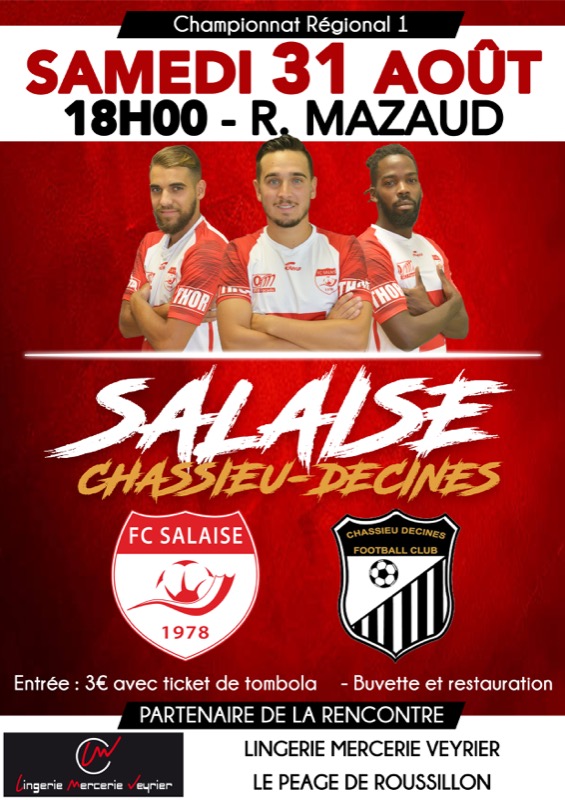 Suivez FC Salaise - Chassieu Décines en direct commenté