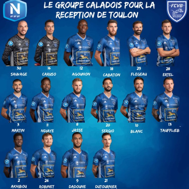 FC Villefranche Beaujolais : le groupe contre Toulon