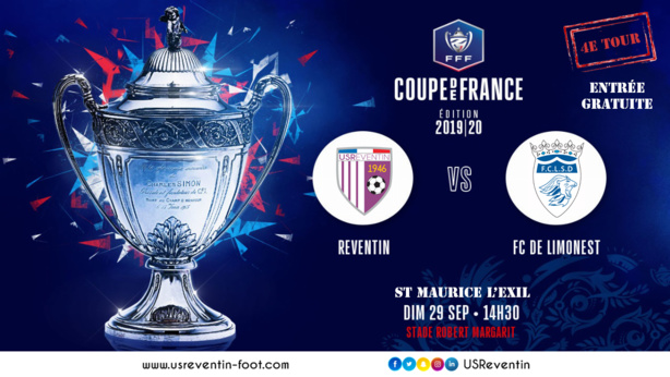 Reventin - FCLSD (4e tour CDF) se jouera à Saint-Maurice l'Exil
