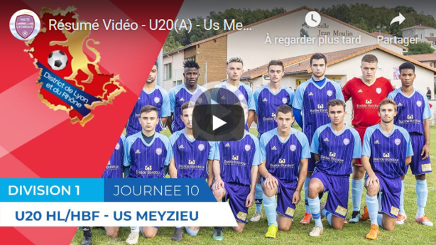 Résumé vidéo U20 Hauts Lyonnais - Meyzieu