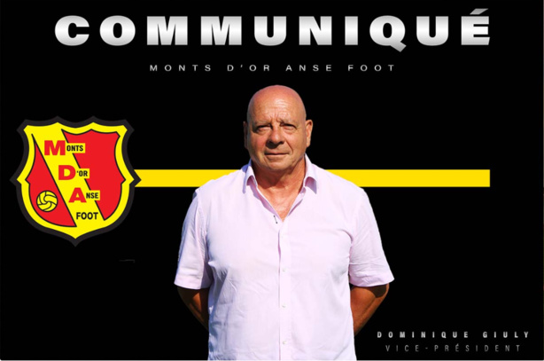 Dominique Giuly quitte MDA Foot et rejoint Lyon Duchère ! Dominique Giuly quitte MDA Foot et rejoint Lyon Duchère !