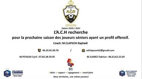 L'Association Chandieu/Heyrieux recherche des joueurs senionrs "avec un profil offensif" L'Association Chandieu/Heyrieux recherche des joueurs senionrs "avec un profil offensif"
