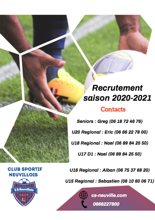 Recrutement au CS Neuville Recrutement au CS Neuville