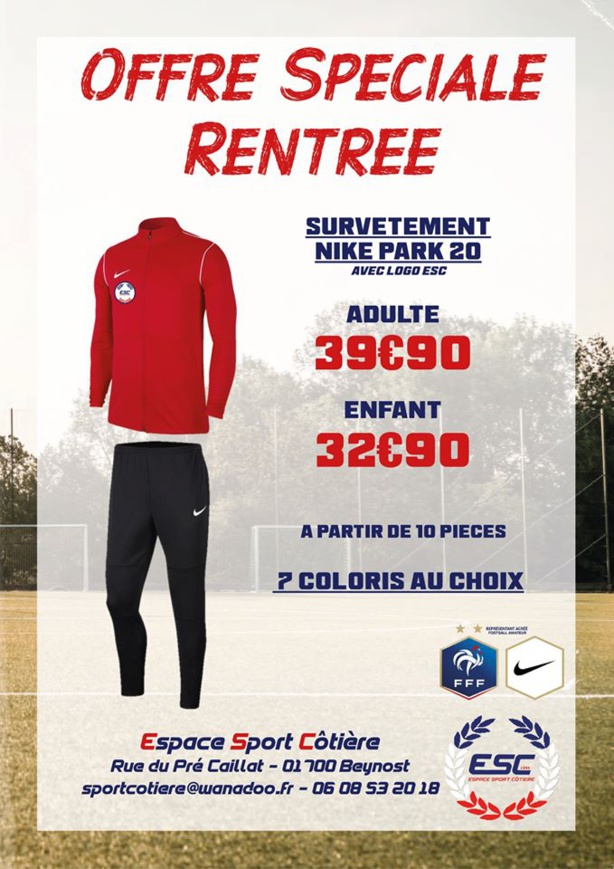 EQUIPEMENTS - Découvrez l'offre de rentrée ESPACE SPORT CÔTIÈRE EQUIPEMENTS - Découvrez l'offre de rentrée ESPACE SPORT CÔTIÈRE