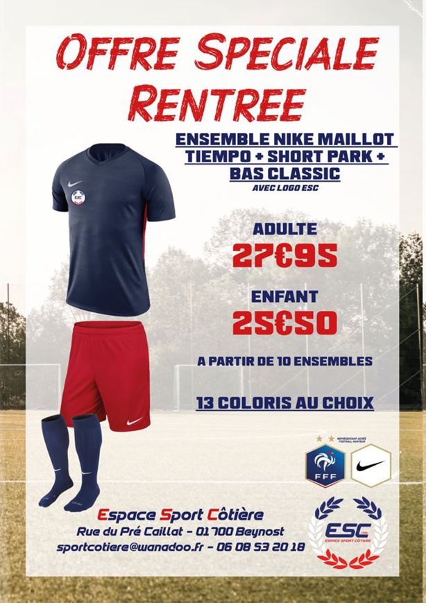 EQUIPEMENTS - Découvrez l'offre de rentrée ESPACE SPORT CÔTIÈRE EQUIPEMENTS - Découvrez l'offre de rentrée ESPACE SPORT CÔTIÈRE