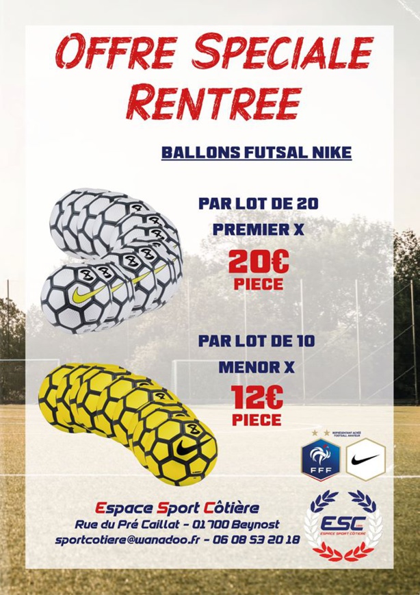 EQUIPEMENTS - Découvrez l'offre de rentrée ESPACE SPORT CÔTIÈRE EQUIPEMENTS - Découvrez l'offre de rentrée ESPACE SPORT CÔTIÈRE