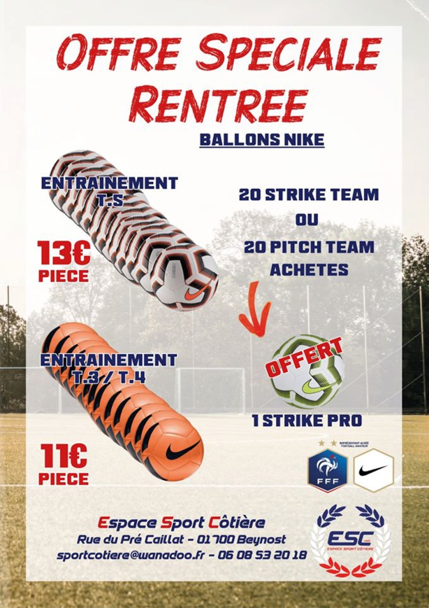 EQUIPEMENTS - Découvrez l'offre de rentrée ESPACE SPORT CÔTIÈRE EQUIPEMENTS - Découvrez l'offre de rentrée ESPACE SPORT CÔTIÈRE