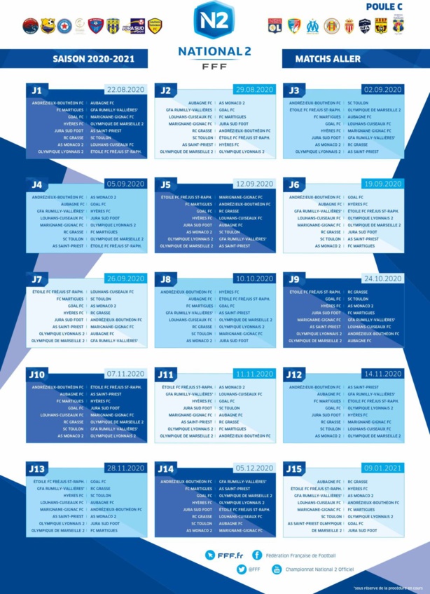 National 2 : le calendrier du groupe C est en ligne National 2 : le calendrier du groupe C est en ligne