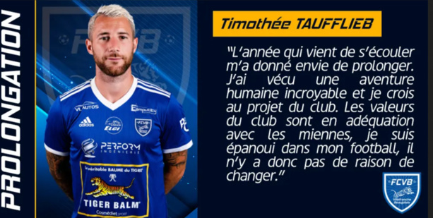 [Mercato] Timothée Taufflieb prolonge avec le FCVB