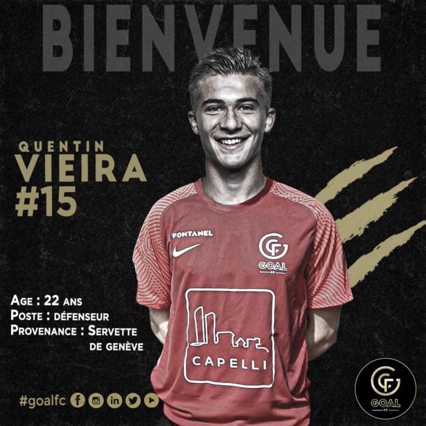 GOAL FC : un défenseur arrive du Servette de Genève ! GOAL FC : un défenseur arrive du Servette de Genève !