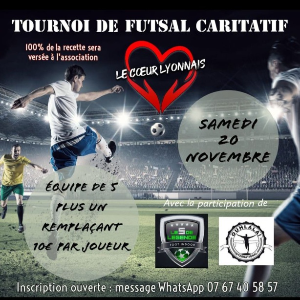 Association Le Coeur Lyonnais - Tournoi de Futsal Caritatif à Décines Association Le Coeur Lyonnais - Tournoi de Futsal Caritatif à Décines