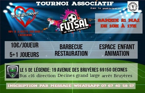 Association Le Coeur Lyonnais - Futsal Caritatif à Décine Association Le Coeur Lyonnais - Futsal Caritatif à Décine
