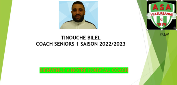 Bilel Tinouche nouvel entraîneur de l'ASA Villeurbanne