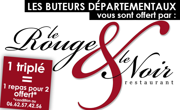 Ils seront six buteurs départementaux à aller déjeuner au restaurant le Rouge et le Noir, partenaire des buteurs départementaux, qui offre un repas pour deux à chaque auteur de triplé en Excellence et Promotion d'Excellence