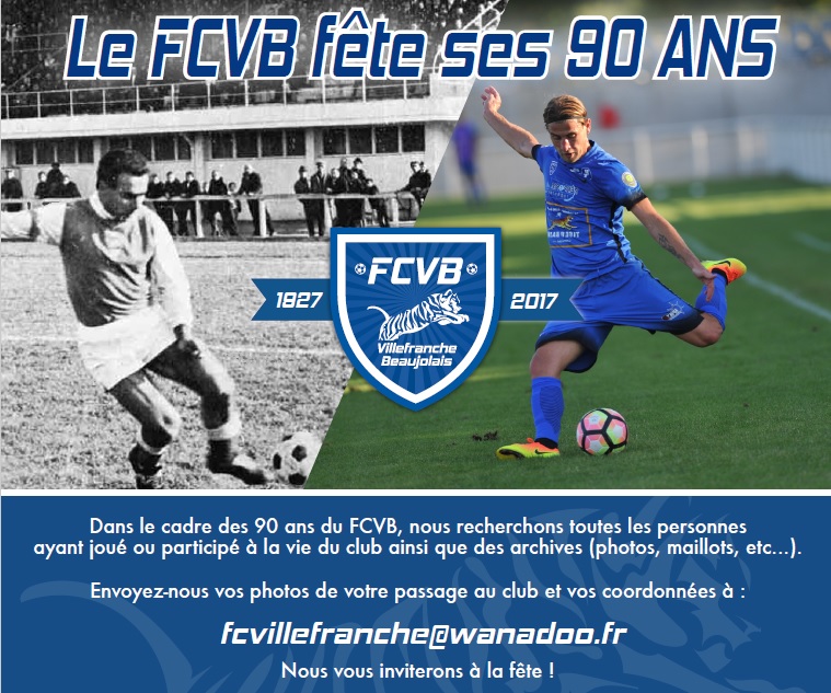 Anniversaire - Le FC VILLEFRANCHE recherche...