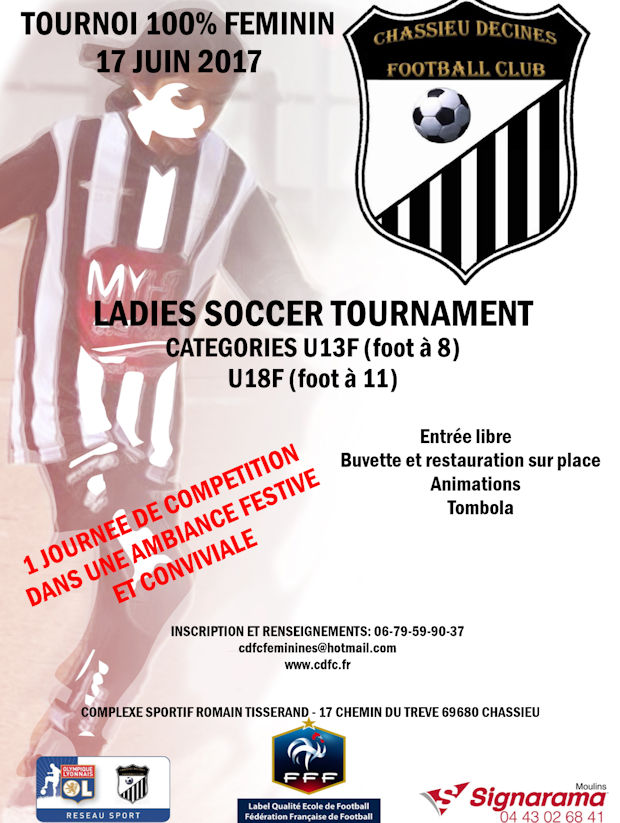 Féminines U13&U18 - CHASSIEU-DECINES FC organise en juin