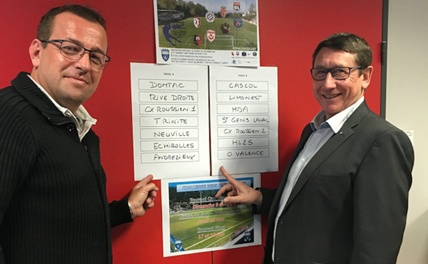 Stéphane Conseil et Pascal Paysant lors du tirage des Poules du tournoi préliminaire Stéphane Conseil et Pascal Paysant lors du tirage des Poules du tournoi préliminaire