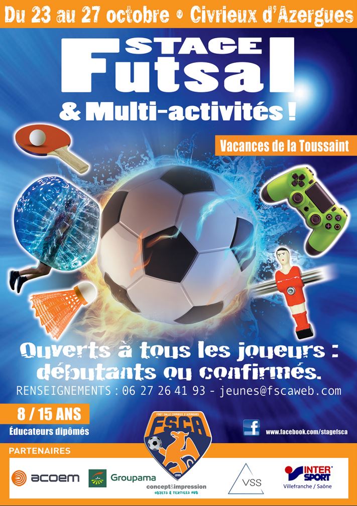 Stage Jeune Toussaint - Il reste quelques places pour le STAGES Multi-Activités du FSCA ! Stage Jeune Toussaint - Il reste quelques places pour le STAGES Multi-Activités du FSCA !
