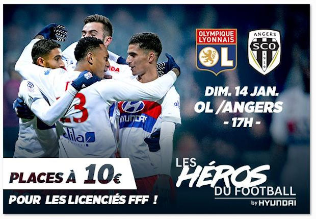 OL - ANGERS - Offre spéciale licenciés, de une à quatre places à 10 euros !