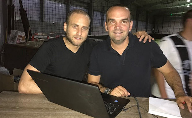 Anthony Esparza et Nicolas Pinard, les gérants des complexes Sun Set Soccer de Mions et Factory Sport Games de Chazay