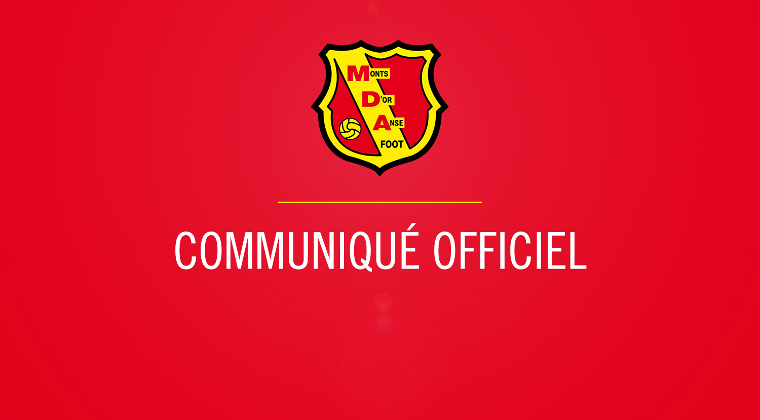 Décision AUBENAS Sud Ardèche-MDA Foot - MDA Foot communique