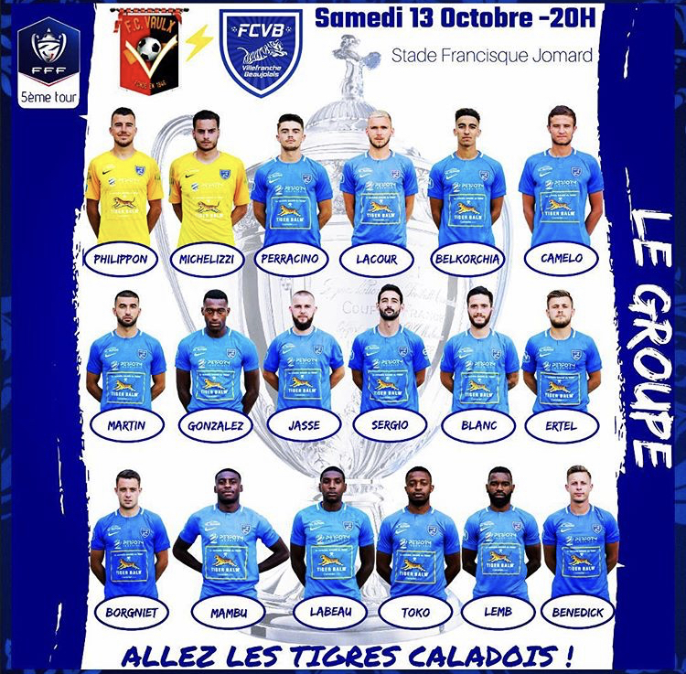 FC VILLEFRANCHE - Le GROUPE pour le déplacement au FC VAULX ce soir