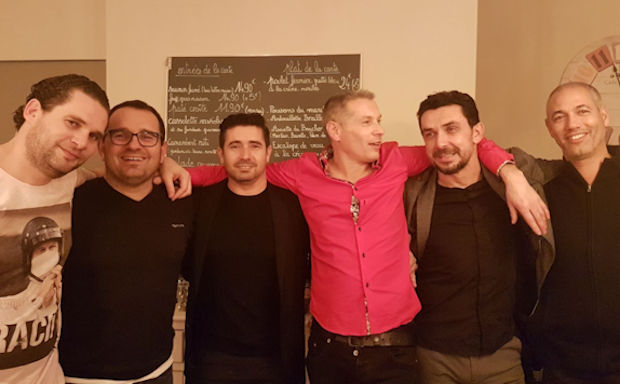 La garde rapprochée avec Remy Bordignon, Fabrice Brossat, Franck Camandona, Serge Nambotin, Zoran Lazarevic et Imed Jendoubi.