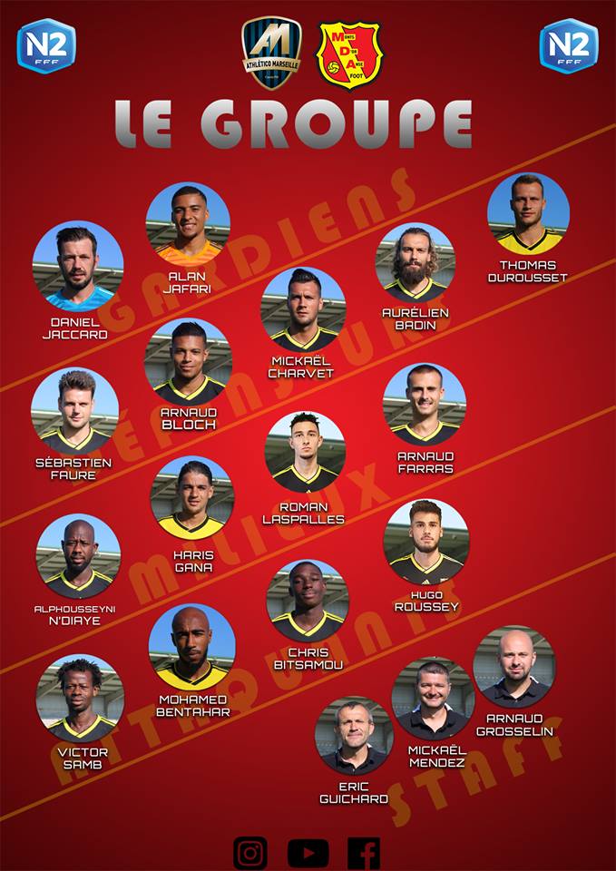 MDA Foot - Le groupe pour le déplacement à l'ATHLETICO Marseille MDA Foot - Le groupe pour le déplacement à l'ATHLETICO Marseille