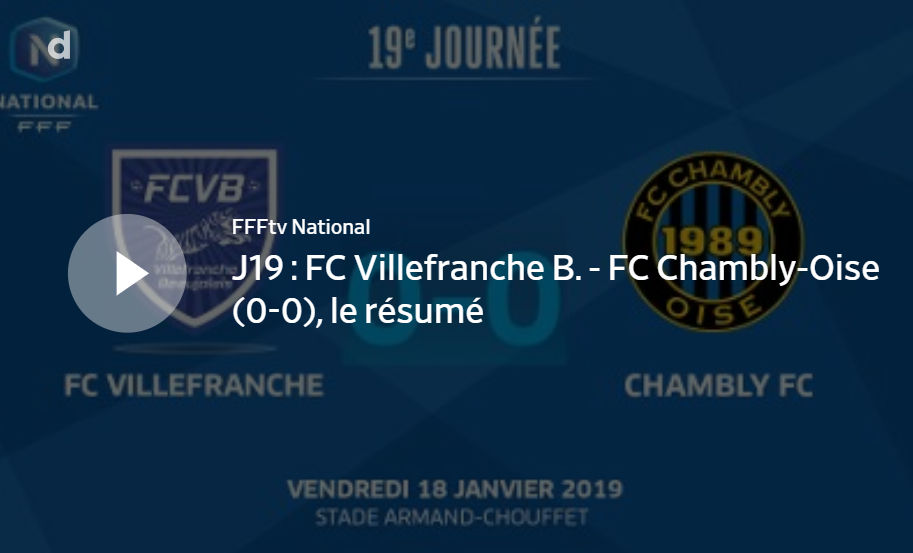 N1 (19ème journée) Le résumé VIDEO de FC VILLEFRANCHE FC CHAMBLY