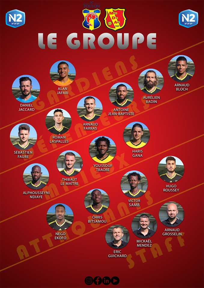 MDA Foot - Le GROUPE pour la réception du SC TOULON