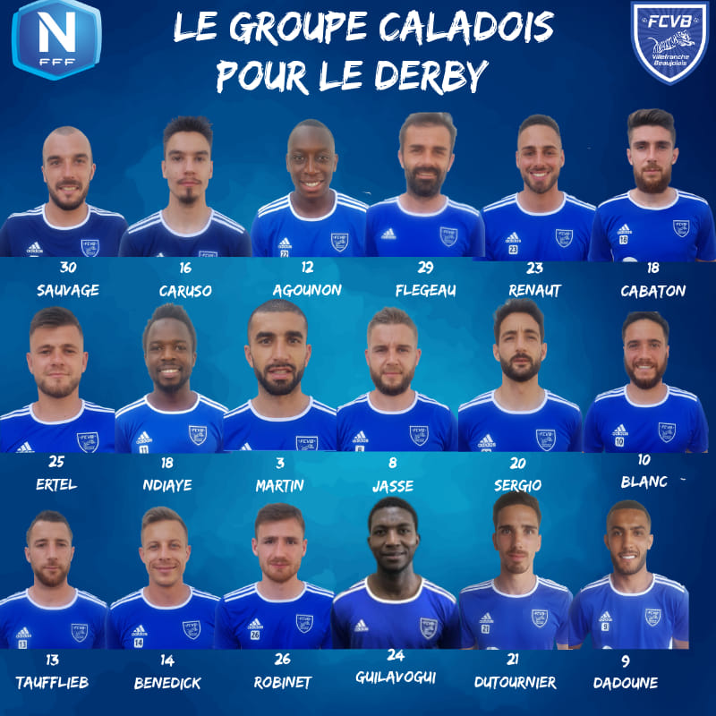 FC Villefranche Beaujolais : le groupe contre Lyon Duchère