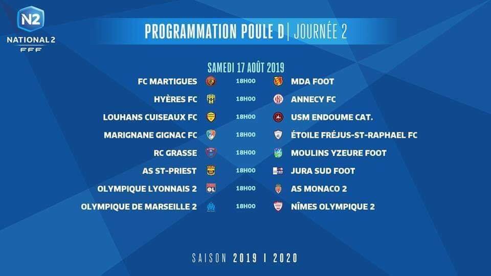 National 2 - Le programme de la deuxième journée