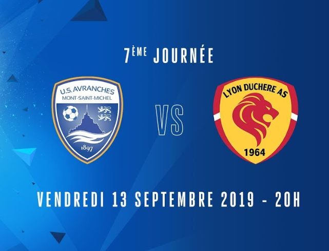 Suivez Avranches - Lyon Duchère en direct vidéo Suivez Avranches - Lyon Duchère en direct vidéo