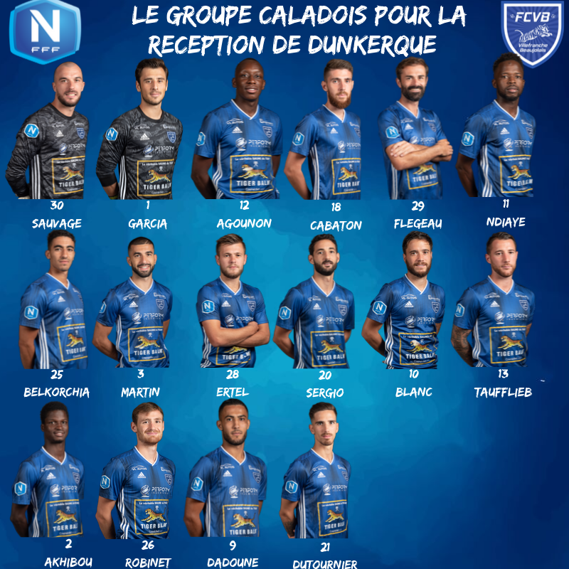 FC Villefranche Beaujolais : le groupe contre Dunkerque