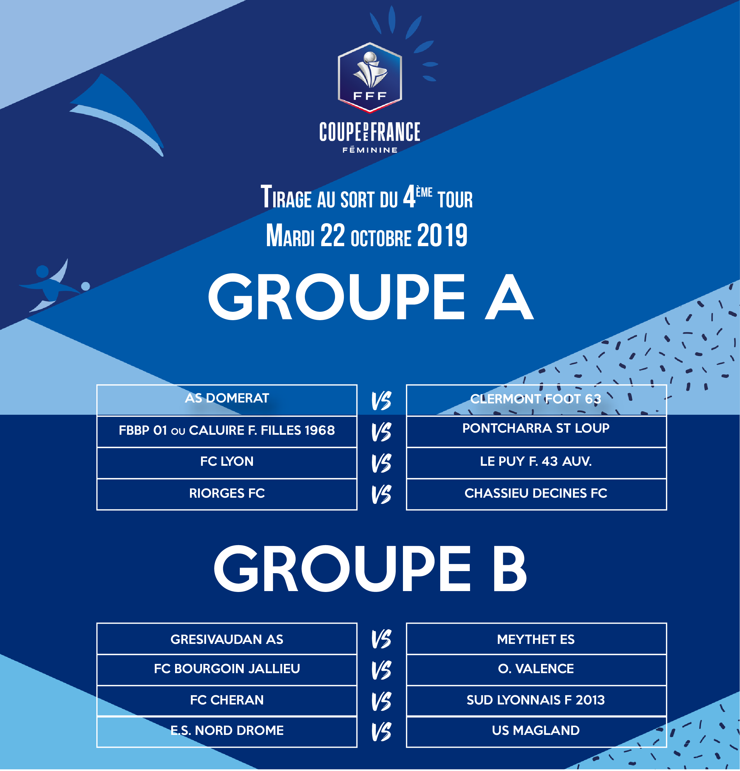 Coupe de France Féminine : découvrez le tirage du 4ème tour Coupe de France Féminine : découvrez le tirage du 4ème tour