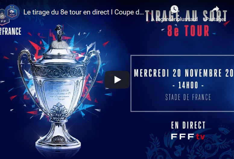 Suivez le tirage du 8ème tour de la Coupe de France en direct