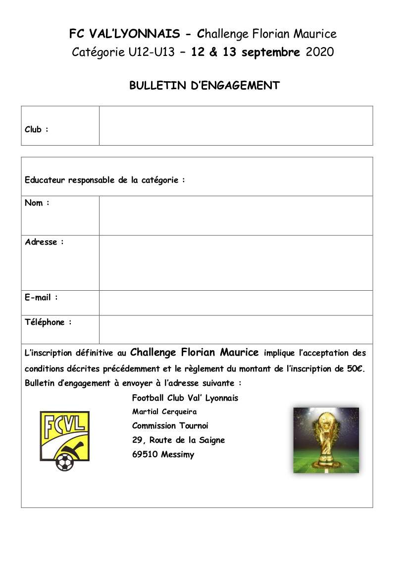 "LA COPA" : Val Lyonnais va organiser en septembre un tournoi sur le thème de la Coupe du Monde "LA COPA" : Val Lyonnais va organiser en septembre un tournoi sur le thème de la Coupe du Monde