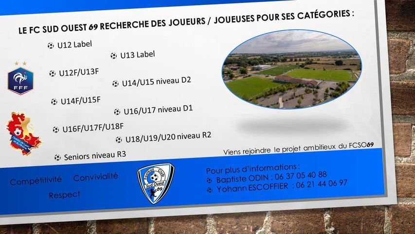 Un nouveau coach et deux arrivées au FC Sud Ouest 69 Un nouveau coach et deux arrivées au FC Sud Ouest 69