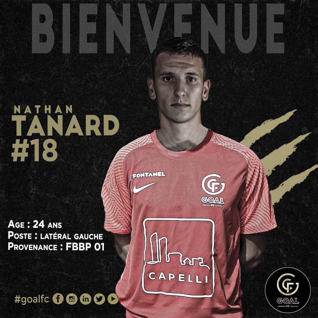 GOAL FC annonce le recrutement de Nathan Tanard !