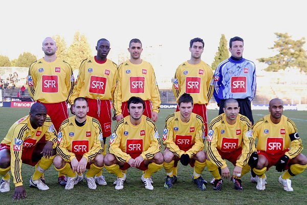 Avec Lyon-Duchère AS, avant le match de coupe de France face à Lille, en janvier 2008