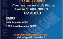 Stage Pâques - Le FC RIVE DROITE organise