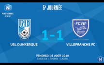 N1 - Le résumé vidéo de USL DUNKERQUE - FC VILLEFRANCHE 